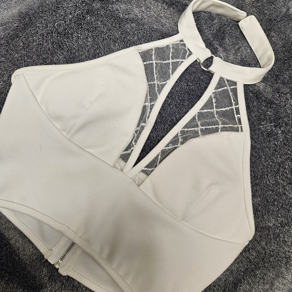 White crop top